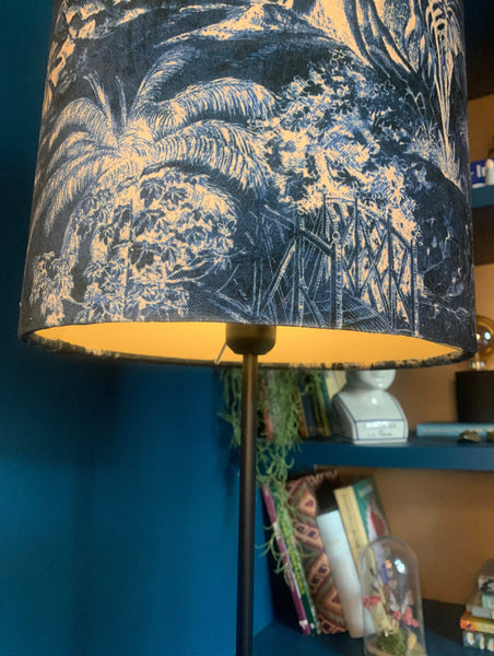 Blue tropical lampshade