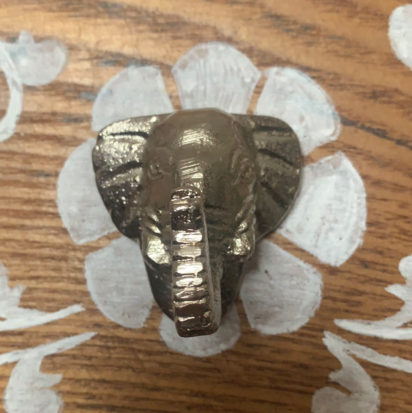 Elephant head drawer knob