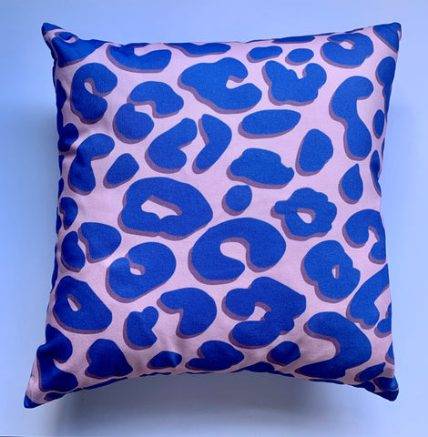 Blue Leopard cushion